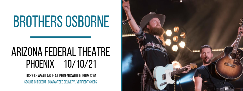 Brothers Osborne at Arizona Federal Theatre tickets Brothers Osborne at Arizona Federal Theatre