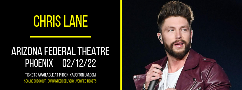 Chris Lane at Arizona Federal Theatre tickets Chris Lane at Arizona Federal Theatre