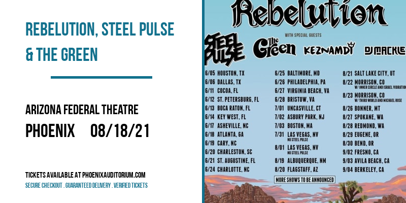 Rebelution, Steel Pulse & The Green at Arizona Federal Theatre
