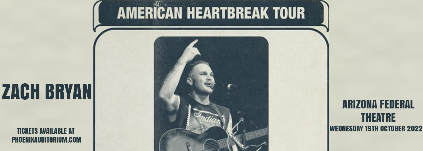 Zach Bryan at Arizona Federal Theatre tickets Zach Bryan at Arizona Federal Theatre