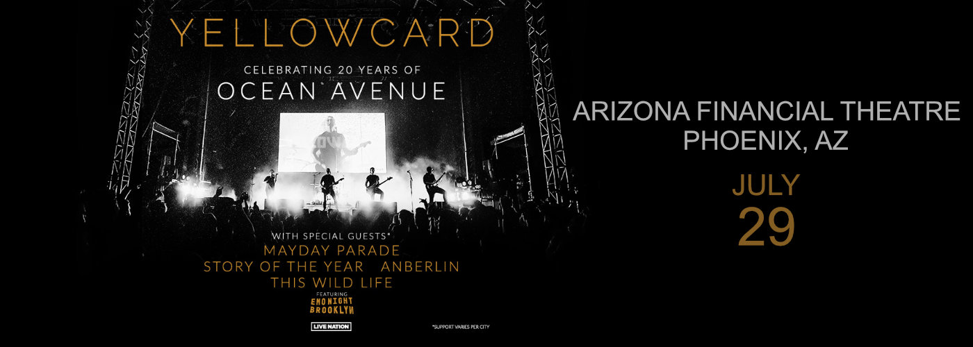 Yellowcard, Mayday Parade, Anberlin, This Wild Life & Emo Night Brooklyn at Arizona Financial Theatre