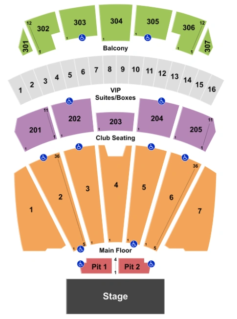 arizona financial theatre seating chart